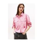 Tommy Hilfiger Kadın Tjw Crop Relax Crest Gömlek - XS - Kırmızı