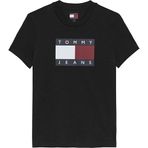 Tommy Hilfiger Kadın TJW REG TJ FLAG SS TEE T-shirt Black XS