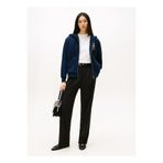 Tommy Hilfiger Kapüşon Yaka Nakışlı Mavi Kadın Sweatshırt WW0WW46126C1G