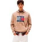 Tommy Hilfiger Kapüşonlu Logolu Sweatshirt, M, DM0DM22092, Bej, erkek