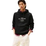 Tommy Hilfiger Kapüşonlu Organik Pamuklu Sweatshirt, S, MW0MW40864, Siyah, erkek