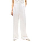 Tommy Hilfiger Keten Karışımlı Relaxed Fit Yüksek Bel Geniş Paça Kumaş Pantolon Bayan Pantolon WW0WW47214 Z00
