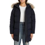 Tommy Hilfiger Lacivert Kadın Şişme Mont MW DOWN REG COAT WITH FUR