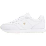 Tommy Hilfiger LEATHER RUNNER Kadın Spor Ayakkabı, Beyaz, 36