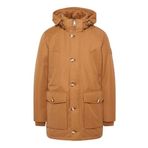 Tommy Hilfiger Logolu Çift Şeritli Göğüs Cebi Cırt Cırtlı Manşet Kayışlı Parka Mont, S, Rockie Parka, Açık Kahverengi, Erkek