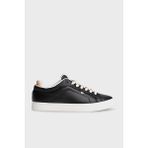 Tommy Hilfiger Logolu Deri Sneaker Ayakkabı Bayan Ayakkabı FW0FW08815 Bds - 2J9-Siyah