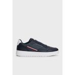 Tommy Hilfiger Logolu Deri Sneaker Ayakkabı Erkek Ayakkabı FM0FM05631 Dw5 - Lacivert