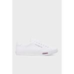 Tommy Hilfiger Logolu Deri Sneaker Ayakkabı Erkek Ayakkabı FM0FM05814 Ybs - Beyaz