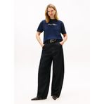 Tommy Hilfiger Logolu Kısa Kollu Pamuklu T-Shirt, XS, WW0WW47819, Lacivert, Kadın