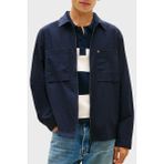 Tommy Hilfiger Logolu Pamuk Karışımlı Relaxed Fit Fermuarlı Mont Erkek Mont MW0MW42586 Dw5 - Lacivert - 2XL