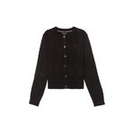 Tommy Hilfiger Manyetik Düğmeli Kadın Hırka Kazak, Th Deep Black, XS
