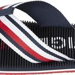 Tommy Hilfiger Massage Footbed Oly Beach Sandal Erkek Terlik, Mavi, 41