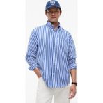 Tommy Hilfiger Mavi Erkek Çizgili Gömlek MW0MW424340A4_BEST Level Stp Classı - XL
