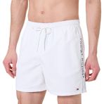 Tommy Hilfiger MEDIUM DRAWSTRING TAPE Erkek Mayo, Beyaz, M