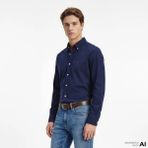 Tommy Hilfiger MW0MW41690 Knit Pique Featherweight Erkek Gömlek - Lacivert - S