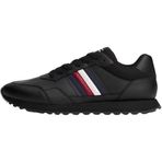 Tommy Hilfiger New Runner Eva Lth Stripes Erkek Spor Ayakkabı, Siyah, 46