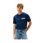 Tommy Hilfiger Normal Kalıp Yuvarlak Yakalı Logo İmzalı Kısa Kollu T-Shirt, S, MW0MW41463, Lacivert, Erkek