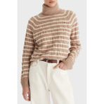 Tommy Hilfiger Örgülü Yünlü Relaxed Fit Balıkçı Yaka Kazak Bayan Kazak WW0WW46791 0AJ - Bej