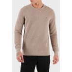 Tommy Hilfiger Pamuklu Regular Fit Bisiklet Yaka Kazak Erkek Kazak MW0MW36347 Afe - Bej