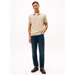 Tommy Hilfiger Polo Yaka Triko Kazak, S, MW0MW41949, RBT Sandalwood, Erkek