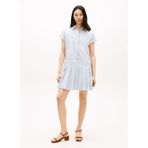 Tommy Hilfiger Poplin Pileli Elbise, S, 5003344212, Mavi, Kadın