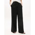 Tommy Hilfiger Poplın Wıde Leg Pant Kadın Siyah Pantolon - Ww0ww45891