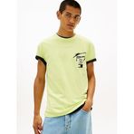 Tommy Hilfiger Regular Fit City Sign T-shirt, L, DM0DM22553, Yeşil, Erkek