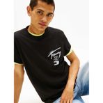 Tommy Hilfiger Regular Fit City Sign T-shirt, S, DM0DM22553, Siyah, Erkek