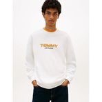Tommy Hilfiger Regular Fit Essential Sweatshirt, S, DM0DM22682, Ekru, erkek