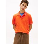 Tommy Hilfiger Regular Fit Tipped Polo Yaka T-shirt, M, DM0DM22700, Kırmızı, Erkek