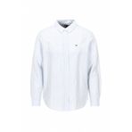 Tommy Hilfiger Relaxed Fit Linen Gömlek Mavi-Pembe, S, DW0DW22209, Mavi - Pembe, Kadın