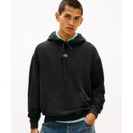 Tommy Hilfiger Relaxed Overdyed Flag Hoodie Erkek Siyah Sweatshirt - DM0DM22383-BDS