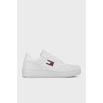 Tommy Hilfiger Retro Deri Sneaker Ayakkabı Erkek Ayakkabı Em0Em01395 Ybr - Beyaz