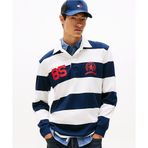 Tommy Hilfiger Rlx Stripe Rugby Erkek Lacivert Sweatshirt - DM0DM22074-C1G
