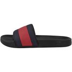 Tommy Hilfiger RUBBER TH FLAG POOL SLIDE Erkek Terlik, Siyah, 42