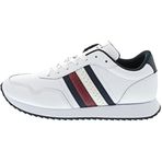 Tommy Hilfiger RUNNER EVO LTH MIX ESS Erkek Spor Ayakkabı, Beyaz, 41