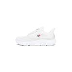Tommy Hilfiger RUNNER KNITTED Erkek Spor Ayakkabı, Ecru, 43