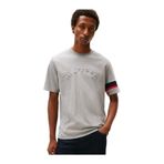 Tommy Hilfiger Rwb Insert Tee Erkek Bisiklet Yaka T-Shirt, Gri, M Beden