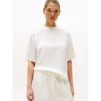 Tommy Hilfiger Sateen C-Neck Relaxed T-Shırt Kadın Beyaz Bluz - Ww0ww45900