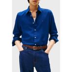 Tommy Hilfiger Sateen Indıgo Sf Shırt Erkek Mavi Gömlek - Mw0mw40498