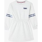 Tommy Hilfiger Satin Applique Çocuk Gri Elbise - 14 Yaş - P09-Gri