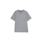 Tommy Hilfiger Script Hilfiger Erkek T-Shirt, Orta Gri, M Beden