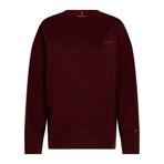 Tommy Hilfiger Script Modern Relaxed Terry Sweatshirt, M, WW0WW46125XIH, Kırmızı, kadın