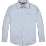 Tommy Hilfiger Seersucker Stripes Shirt L/S Erkek Çocuk Gömlek, Mavi, 86