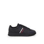 Tommy Hilfiger Siyah Erkek Deri Sneaker MODERN CUPSOLE STRIPES LTH