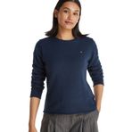 Tommy Hilfiger Soft Wool C-Nk Sweater Kadın Mavi Kazak - Ww0ww40264
