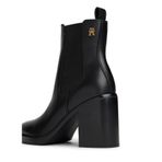 Tommy Hilfiger Square Toe Chelsea Yüksek Blok Topuklu Bot, 40, FW0FW08844, Siyah, Kadın