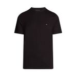 Tommy Hilfiger Tam Kalıp Bisiklet Yaka Teknik Kumaş T-Shirt, M, MW0MW37313, Triple Black, Erkek