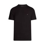 Tommy Hilfiger Tam Kalıp Bisiklet Yaka Teknik Kumaş T-Shirt, XL, MW0MW37313, Triple Black, Erkek