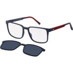 Tommy Hilfiger Th 2145/CS 8ruc3 55 Tommy Hilfiger Klipsli (Clip-On) Polarize Unisex Güneş Gözlüğü - Mavi